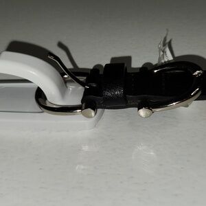 Boutique Black/silver leather belt